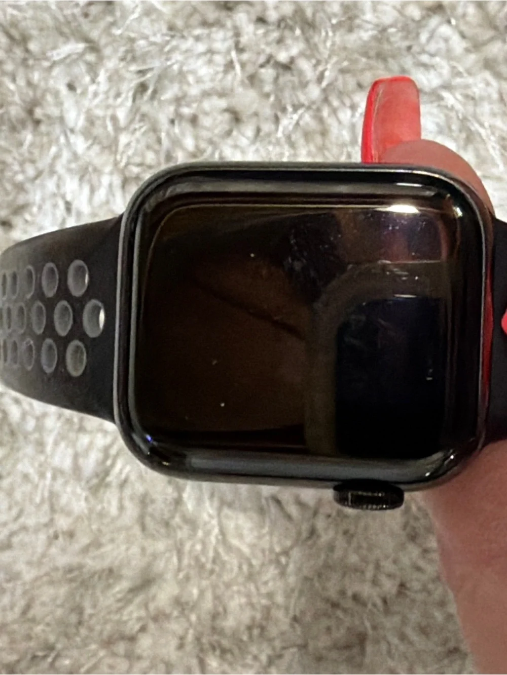 Apple Black Smartwatch with Ventilated Sport Band